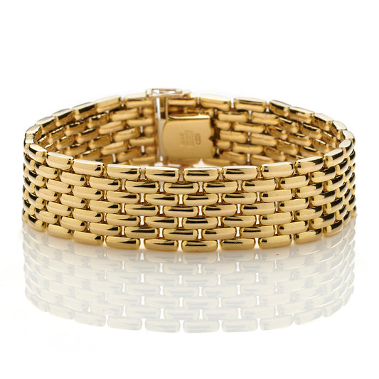 Vintage Brick Link 18ct Gold Bracelet