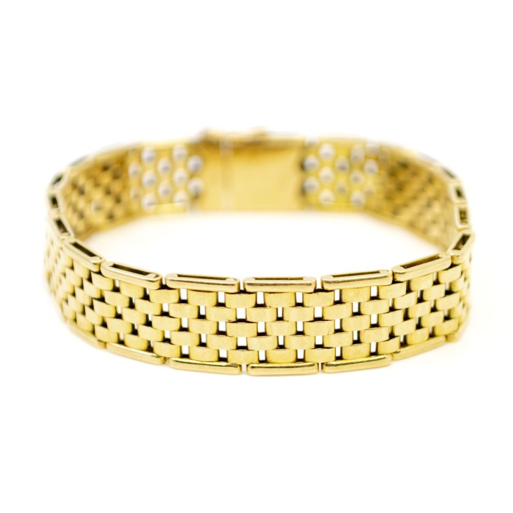Vintage Brick Link Gold Bracelet