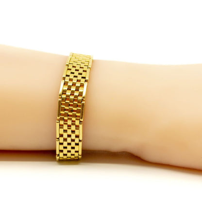 Vintage Brick Link Gold Bracelet