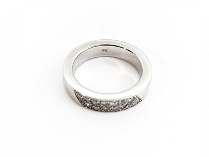 Vintage Brilliant Cut Diamond 18ct White Gold Band Ring