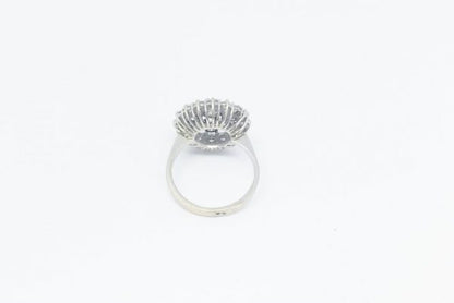 Vintage Brilliant Cut Diamond Dress Cluster Ring, 1.85 Carats
