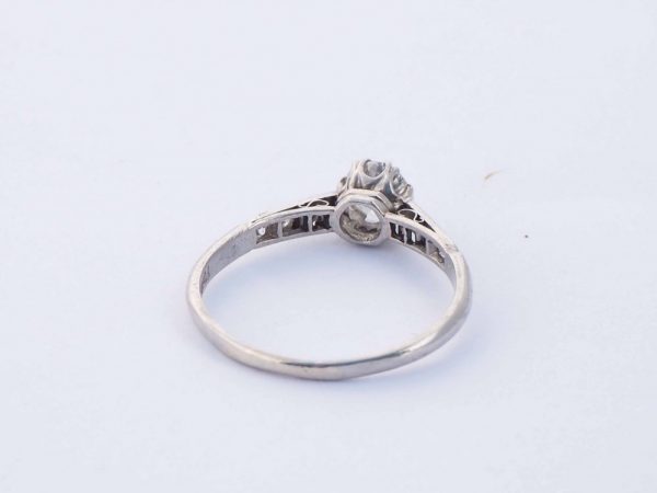 Vintage Brilliant Cut Diamond Platinum Solitaire Ring, Circa 1920