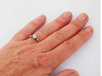 Vintage Brilliant Cut Diamond Platinum Solitaire Ring, Circa 1920