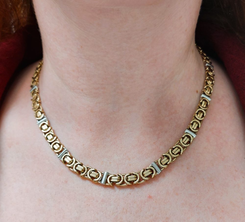 Vintage Byzantine Gold Chain Necklace