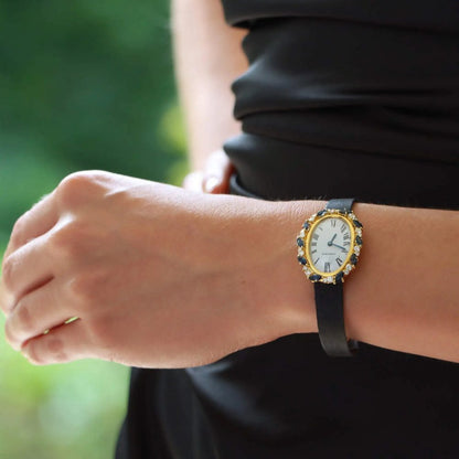 Vintage Cartier Watch with sapphires and diamonds