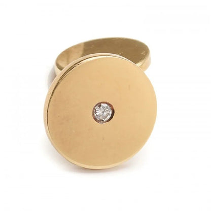 Vintage Cartier Diamond Set Gold Cufflinks