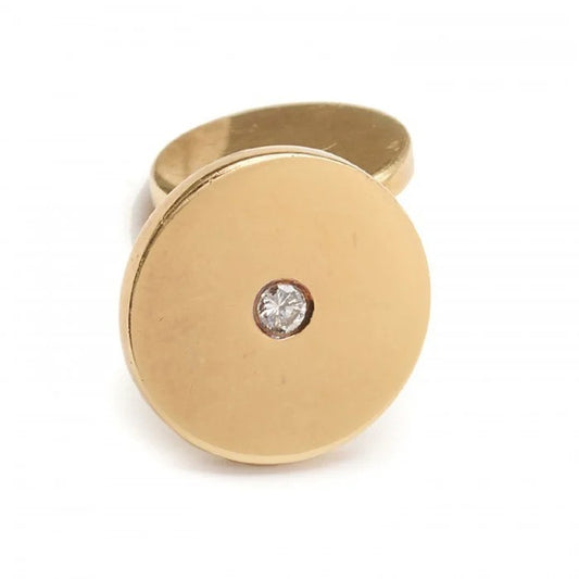 Vintage Cartier Diamond Set Gold Cufflinks