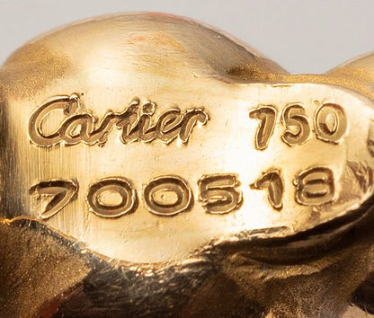 Vintage Cartier Panthere 18ct Yellow Gold Bangle Bracelet, Signed and Numbered