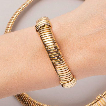 Vintage Cartier Trinity Tri Colour Gold Tubogas Bracelet