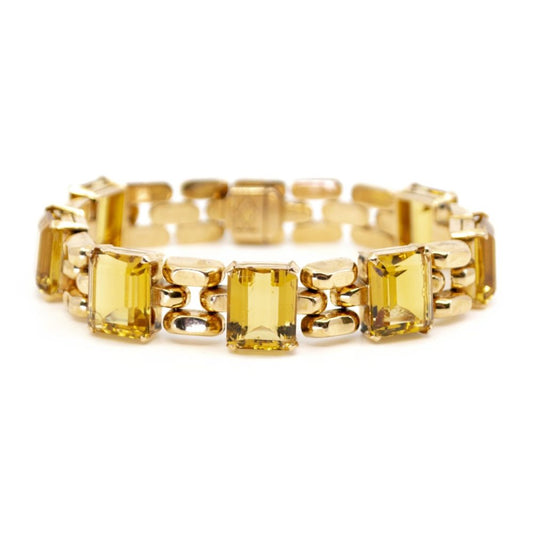 Vintage Citrine and Gold Bracelet