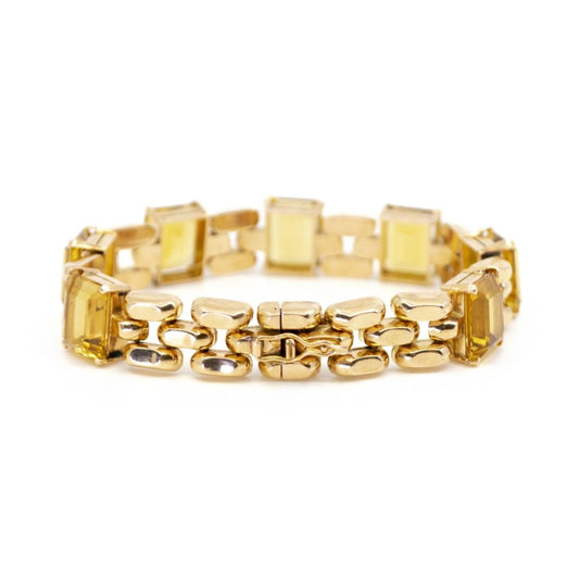 Vintage Citrine and Gold Bracelet