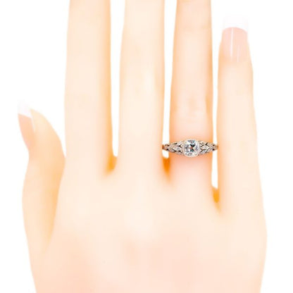 Vintage Cushion Cut Diamond Platinum Ring