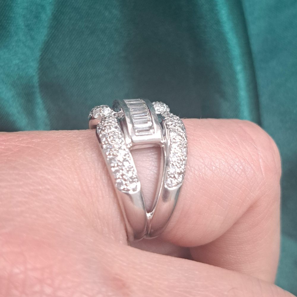 Vintage Diamond Buckle Dress Ring