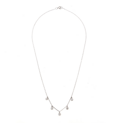 Vintage Diamond Pendant Drop Necklace, 1 carat