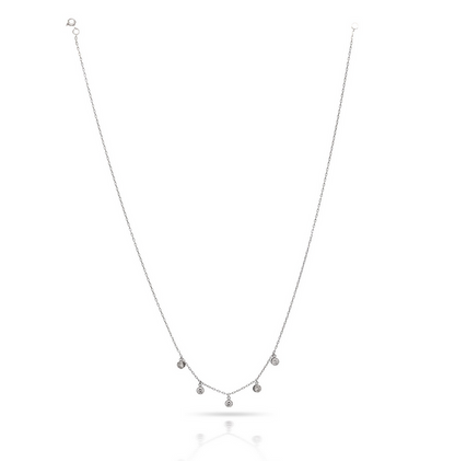 Vintage Diamond Pendant Drop Necklace, 1 carat