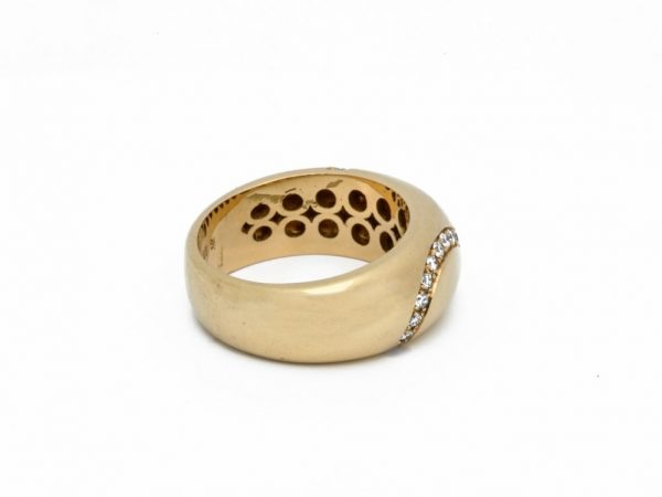 Vintage Diamond Set 18ct Gold Band Ring