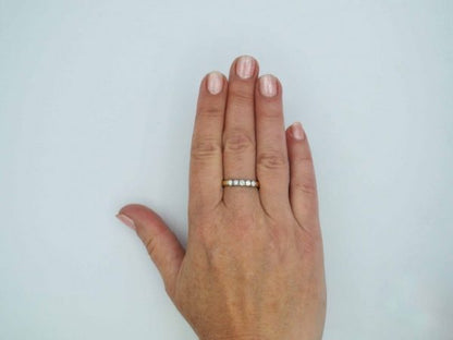 Vintage Diamond Gold Band Ring