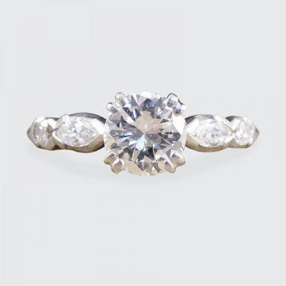 Vintage Diamond Solitaire Engagement Ring, 0.85ct