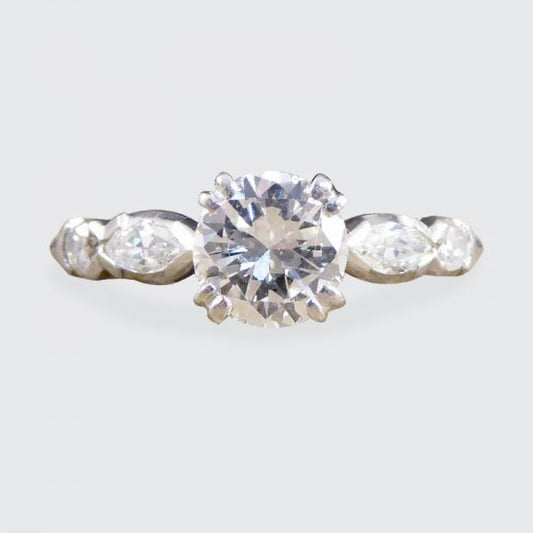 Vintage Diamond Solitaire Engagement Ring, 0.85ct
