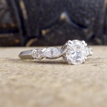 Vintage Diamond Solitaire Engagement Ring, 0.85ct