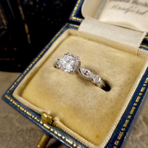 Vintage Diamond Solitaire Engagement Ring, 0.85ct