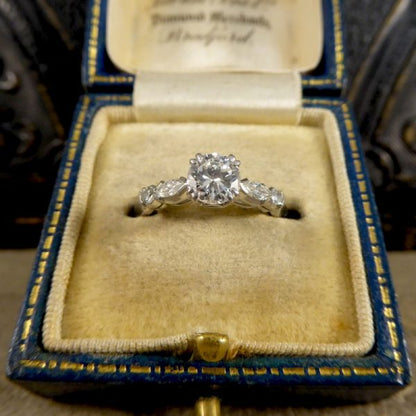 Vintage Diamond Solitaire Engagement Ring, 0.85ct