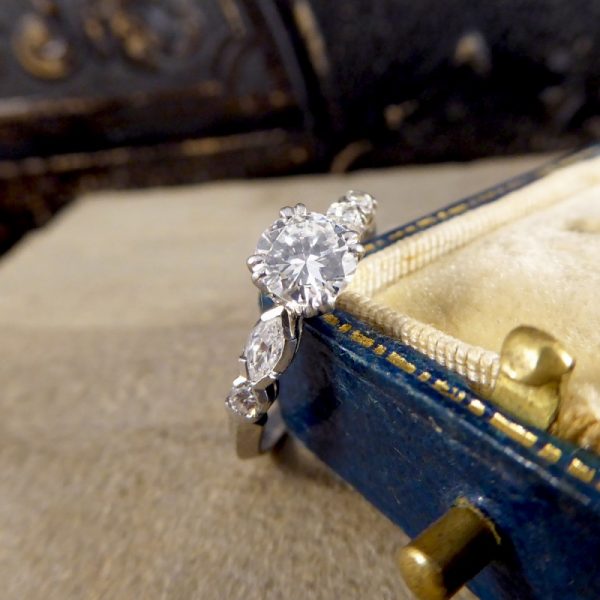 Vintage Diamond Solitaire Engagement Ring, 0.85ct