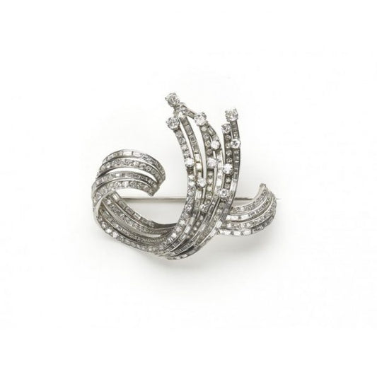 Vintage Diamond Spray Brooch