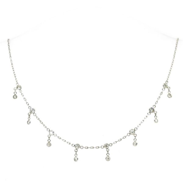 Vintage Diamond and Platinum Chain Necklace