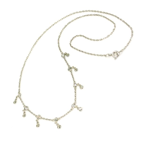 Vintage Diamond and Platinum Chain Necklace