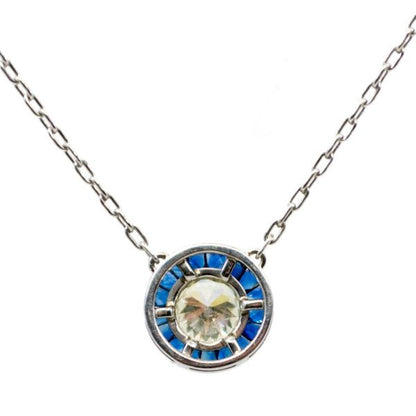 Vintage Diamond and Sapphire Pendant