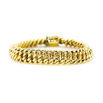 Vintage Double Curb Gold Bracelet