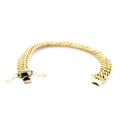 Vintage Double Curb Gold Bracelet