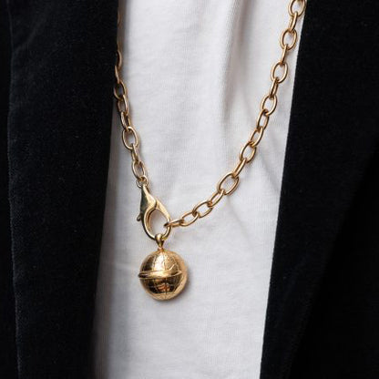 Vintage French 18ct Yellow Gold Oval Link Chain Necklace, 18ct yellow gold chain with large oval links, Made in France