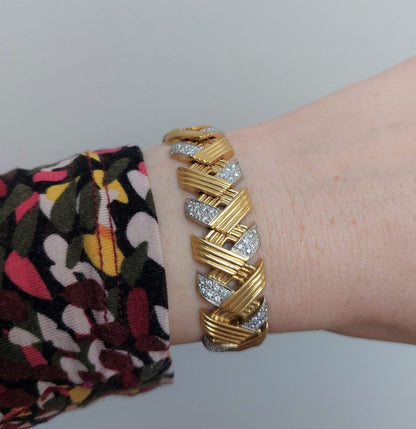Vintage French Gold and Diamond Bracelet
