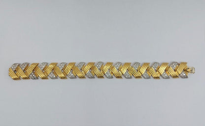 Vintage 1960's French Gold and Diamond Bracelet