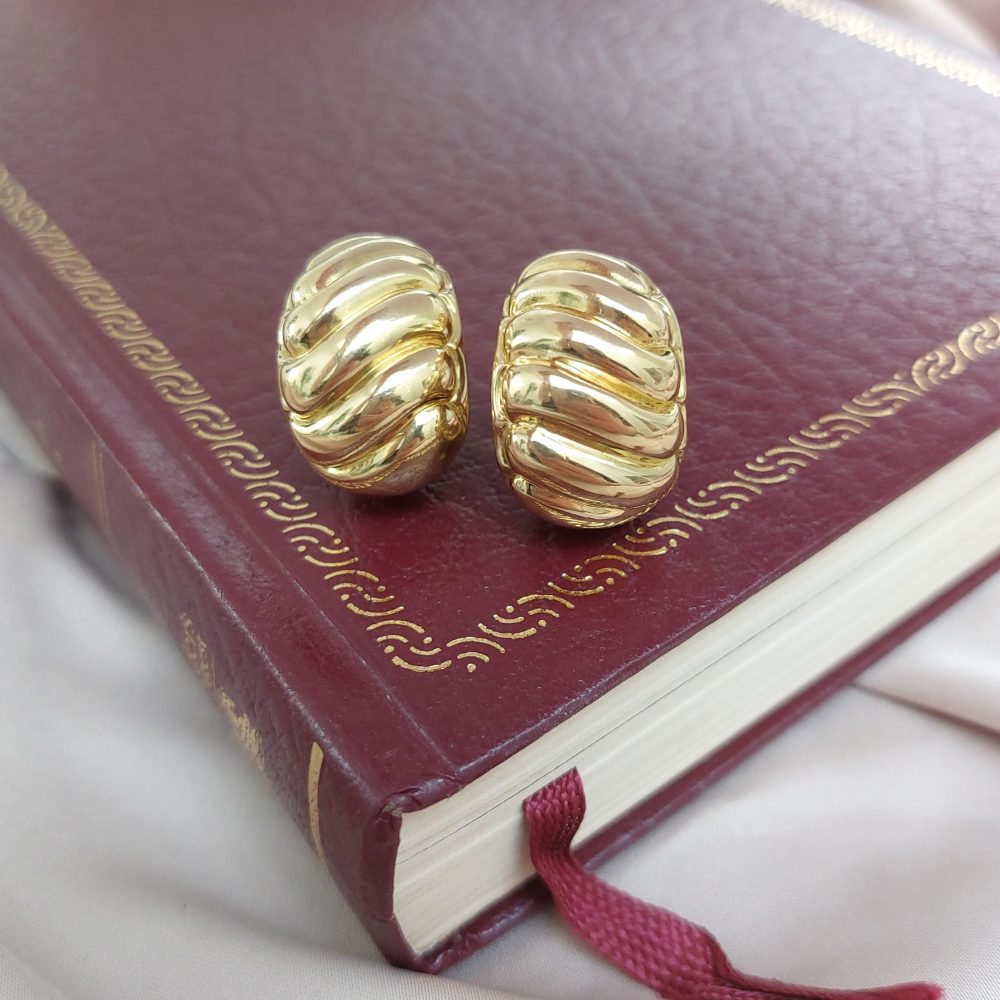 Vintage French Van Cleef and Arpels Gold Earrings
