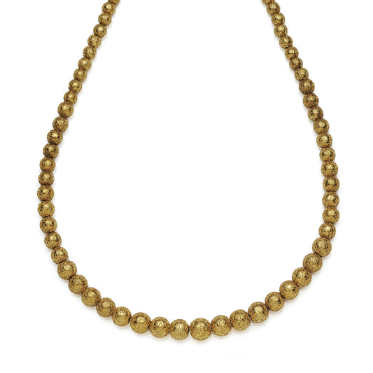 Vintage Gold Bead Necklace