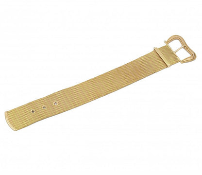 Vintage Italian Brevettato 18ct Gold Buckle Bracelet, Circa 1960s 1970s