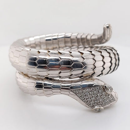 Vintage Illario Diamond Set Snake Serpent Bracelet