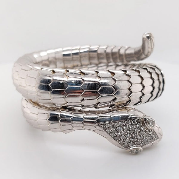 Vintage Illario Diamond Set Snake Serpent Bracelet