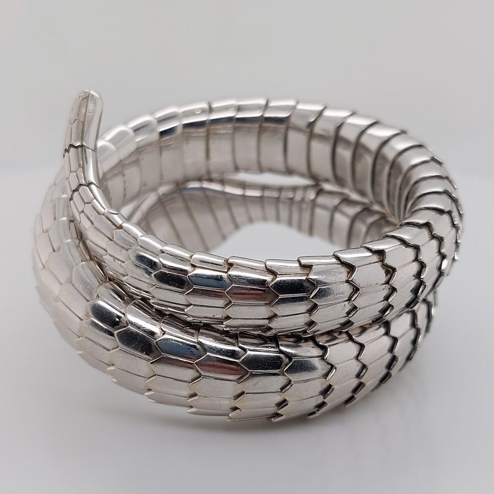 Vintage Illario Diamond Set Snake Serpent Bracelet