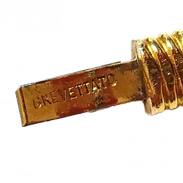 Vintage Italian Emerald Pearl and Gold Gaspipe Snake Bracelet