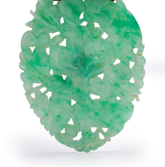 Vintage Jadeite Jade Carved Pendant