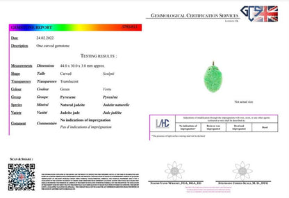 Vintage Jadeite Jade Carved Pendant