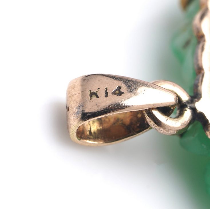 Vintage Jadeite Jade Carved Pendant