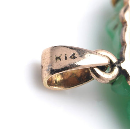 Vintage Jadeite Jade Carved Pendant