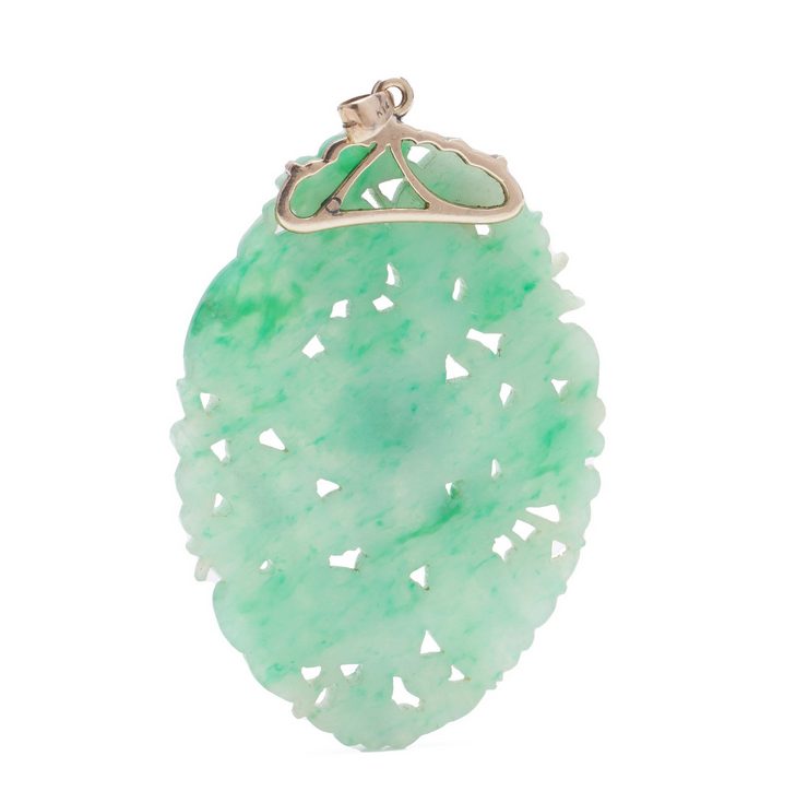 Vintage Jadeite Jade Carved Pendant