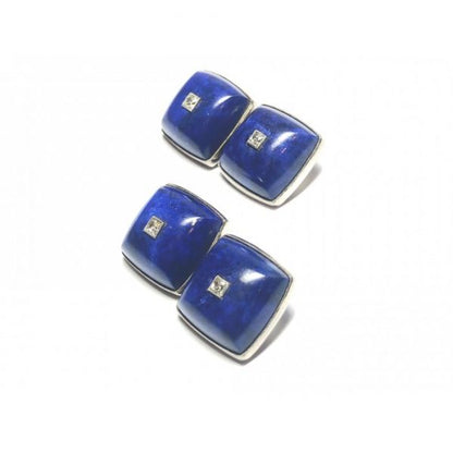 Vintage Lapis Lazuli & Diamond Cufflinks
