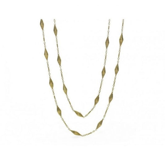 Vintage Long Fancy Link Gold Chain